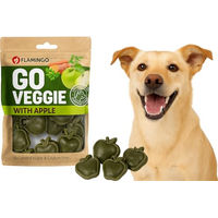 Produktbild von Flamingo Hundesnack Veggie Apfel Grün Funktionssnack für Hunde Adult Glutenfrei Vegan 120g - 120 g