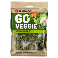 Produktbild von Flamingo Hundesnack Veggie Apfel grün vegan ohne tierisches Protein 120 g - 120 g