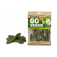 Produktbild von Flamingo Hundesnack Veggie Zahnbürste mit Apfel glutenfrei und vegan 120g - 15 x 120 g
