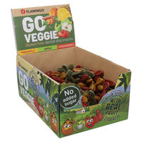 Produktbild von Flamingo Hundesnack Veggie Zahnbürste mit Erdbeere, Ananas & Apfel Vegan Glutenfrei für Hunde Adult - 1,68 kg