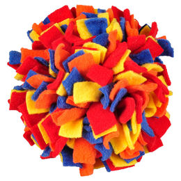 Flamingo Hundespielzeug Ball aus buntem Fleece für erwachsene Hunde – Bild 1 von 2