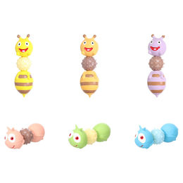 Produktbild von Flamingo Hundespielzeug Biene und Raupe für Welpen aus Latex mit Quietschfunktion in Bunt