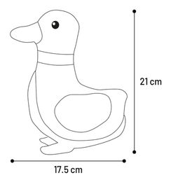 Flamingo Hundespielzeug Britta Ente grau aus Polyester mit Quietschfunktion – Bild 1 von 2