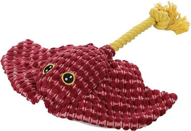 Flamingo Hundespielzeug Ceano Stechrochen Plüschspielzeug Bordeaux 32,2x38x6,8cm – Bild 1 von 3