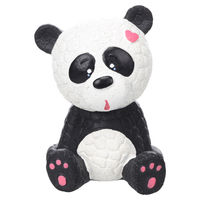 Produktbild von Flamingo Hundespielzeug Dano Panda aus Latex Schwarz Weiß 9 x 9 x 13 cm Quietschspielzeug