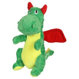 Flamingo Hundespielzeug Drache Riso Plüsch mit Squeaker Grün 14x26x28 cm – Bild 1 von 2