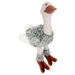 Produktbild von Flamingo Hundespielzeug Emu Plüschtier Grau 30cm mit Quietscher - 30 cm