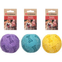 Produktbild von Flamingo Hundespielzeug Freckles Ball aus Latex mit Quietscher Bunt Größe L - 9,5 cm