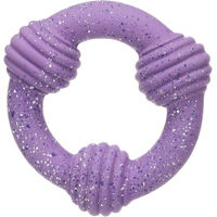 Produktbild von Flamingo Hundespielzeug Freckles Ring aus Latex mit Quietscher Größe L 14,8 cm