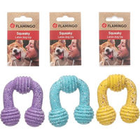 Produktbild von Flamingo Hundespielzeug Freckles U-Ring aus Latex mit Quietscher Größe S 10 cm bunt