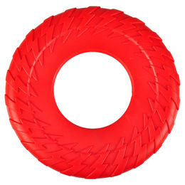 Flamingo Hundespielzeug Frisbee Disc aus TPR mit Squeaker in Rot 25,5 cm - 25 cm – Bild 1 von 3
