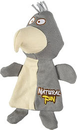 Flamingo Hundespielzeug Fun Flacher Vogel aus Naturmaterial Grau/Beige 23 cm - 23 cm – Bild 1 von 3
