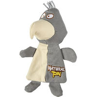 Produktbild von Flamingo Hundespielzeug Fun Flacher Vogel aus Naturmaterial Grau/Beige 23 cm - 23 cm