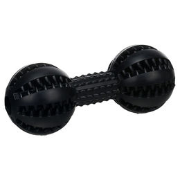 Flamingo Hundespielzeug Gladiator Hantel aus Gummi schwarz 18 x 7 x 7 cm – Bild 1 von 1