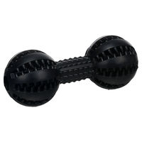 Produktbild von Flamingo Hundespielzeug Gladiator Hantel aus Gummi schwarz 18 x 7 x 7 cm