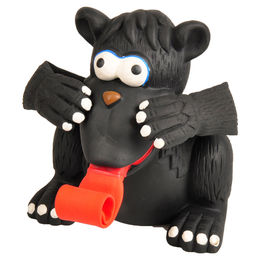 Flamingo Hundespielzeug Gorilla aus Latex in Schwarz 13cm – Bild 1 von 4
