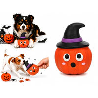 Produktbild von Flamingo Hundespielzeug Halloween Fixi Kürbis Orange aus Latex mit Quietscher 9,2 cm