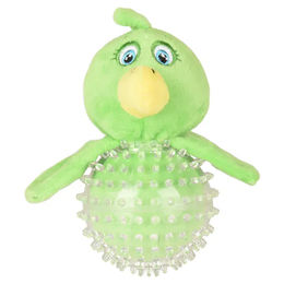 Flamingo Hundespielzeug Huhn aus TPR mit Quietschfunktion Grün - 16 cm – Bild 1 von 4