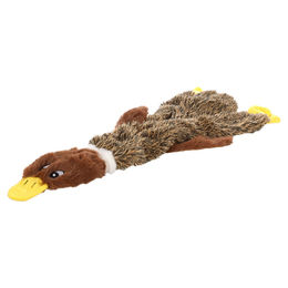 Flamingo Hundespielzeug Inez Ente braun aus Plüsch mit Squeaker 19x47cm – Bild 1 von 10