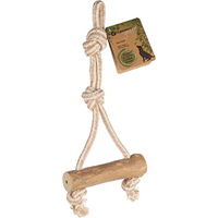 Produktbild von Flamingo Hundespielzeug Java Holzstock mit Zerrseil Braun Natur