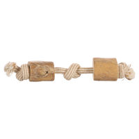 Produktbild von Flamingo Hundespielzeug Java Kauspielzeug aus Holz und Seil Braun Beige Größe M