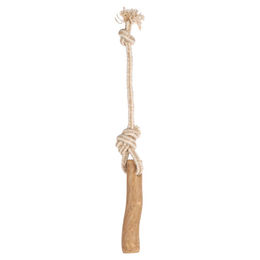 Produktbild von Flamingo Hundespielzeug Java Stock und Zerrseil aus Holz in Braun Größe S - 1 Stk.