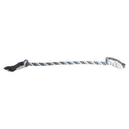 Produktbild von Flamingo Hundespielzeug Jim Knotenknochen aus Baumwolle Jumbo Blau Weiß Grau 150 cm