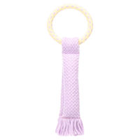 Produktbild von Flamingo Hundespielzeug Joanie Zerrseil und Ring aus Polyester in Lila und Gelb