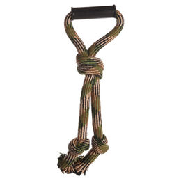 Flamingo Hundespielzeug Joe Zerrseil aus Baumwolle mit 3 Knoten Camouflage 45cm - 45 cm – Bild 1 von 4