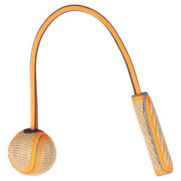 Produktbild von Flamingo Hundespielzeug Juru Zerrseil mit Ball in Beige und Orange reflektierend