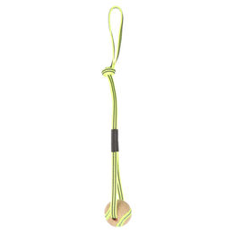 Produktbild von Flamingo Hundespielzeug Juru Zerrseil mit Ball und Griff beige gelb reflektierend