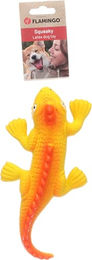 Flamingo Hundespielzeug Kamo Eidechse aus Latex Gelb mit Squeaker – Bild 1 von 2