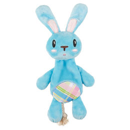 Flamingo Hundespielzeug Kaninchen Quietschspielzeug Blau aus Polyester - 18 cm – Bild 1 von 3