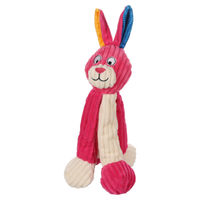 Produktbild von Flamingo Hundespielzeug Kareau Kaninchen Rosa mit Squeaker aus Cord