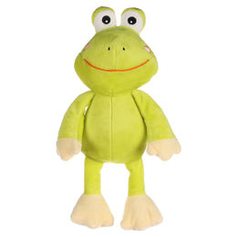 Flamingo Hundespielzeug Kermi Frosch Plüsch Limonengrün Größe S – Bild 1 von 3