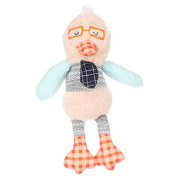 Produktbild von Flamingo Hundespielzeug Kroa Ente Plüsch mit Squeaker Bunt 16,5x7,5x24cm