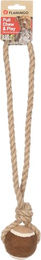 Flamingo Hundespielzeug Kush Zerrseil mit Ball Braun – Bild 1 von 4