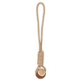 Flamingo Hundespielzeug Kush Zerrseil Twist mit Ball braun zur Zahnpflege – Bild 1 von 2