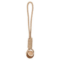 Produktbild von Flamingo Hundespielzeug Kush Zerrseil Twist mit Ball braun zur Zahnpflege