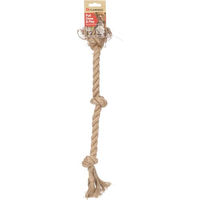 Produktbild von Flamingo Hundespielzeug Kush Zugseil aus Hanf mit 3 Knoten braun