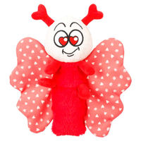 Produktbild von Flamingo Hundespielzeug Lieve Schmetterling Plüsch Rot 23 x 7 x 23 cm