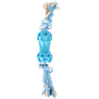 Produktbild von Flamingo Hundespielzeug Lindo Hantel mit Seil aus TPR Blau 34 cm - 34 cm