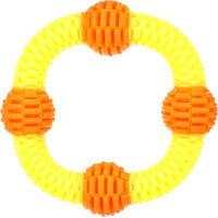 Produktbild von Flamingo Hundespielzeug Lipa Ring mit Bällen aus TPR Gelb Orange schwimmfähig
