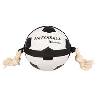Produktbild von Flamingo Hundespielzeug Matchball Fußball aus Gummi Schwarz-Weiß 19 cm - 19 cm