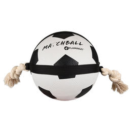 Flamingo Hundespielzeug Matchball Fußball aus Gummi Schwarz Weiß 22 cm – Bild 1 von 2