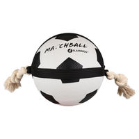 Produktbild von Flamingo Hundespielzeug Matchball Fußball aus Gummi Schwarz Weiß 22 cm
