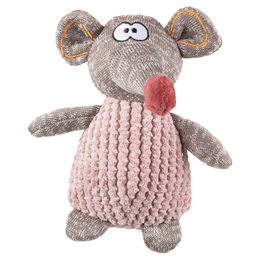 Flamingo Hundespielzeug Maus Stacy Plüsch Quietschspielzeug Rosa Braun 22 cm – Bild 1 von 2