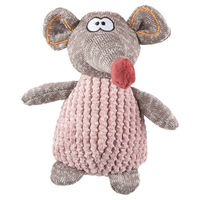 Produktbild von Flamingo Hundespielzeug Maus Stacy Plüsch Quietschspielzeug Rosa Braun 22 cm
