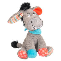 Produktbild von Flamingo Hundespielzeug Molly Esel sitzend Quietschspielzeug aus Polyester Grau