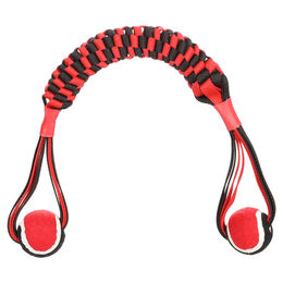 Flamingo Hundespielzeug Movas gewebter Stick mit Tennisball aus Polyester in Rot/Schwarz 55cm – Bild 1 von 4